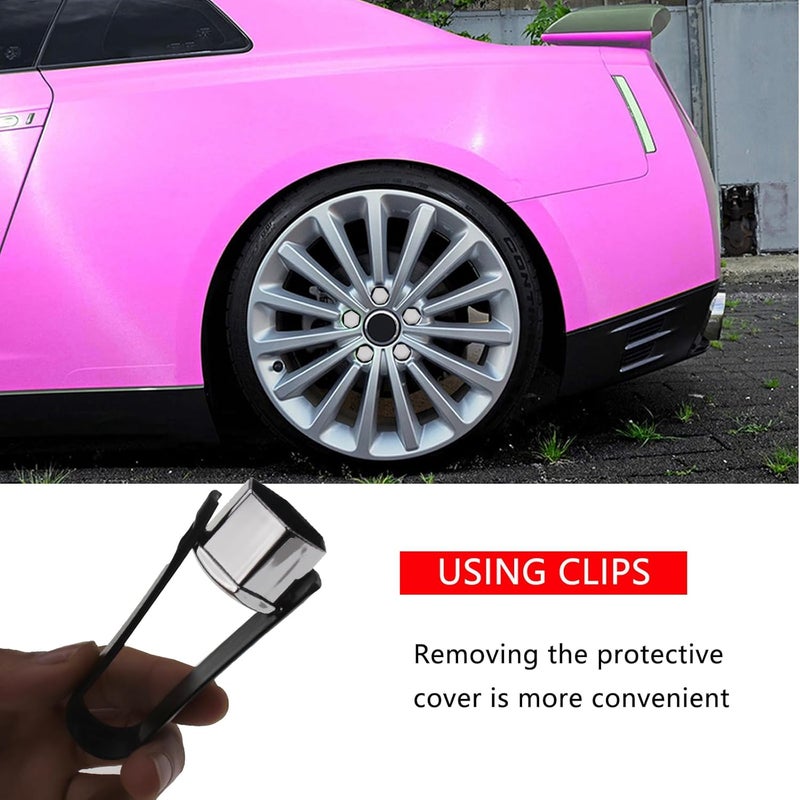 Nihfien 20 Pcs Wheel Lug Nut Covers Bolt Caps,21mm Silver Universal Anti-Rust Car Tire Nut Caps Bolt Cover,Hexagonal Plastic Tire Bolt with Removal Tool (Silver) - Image 4